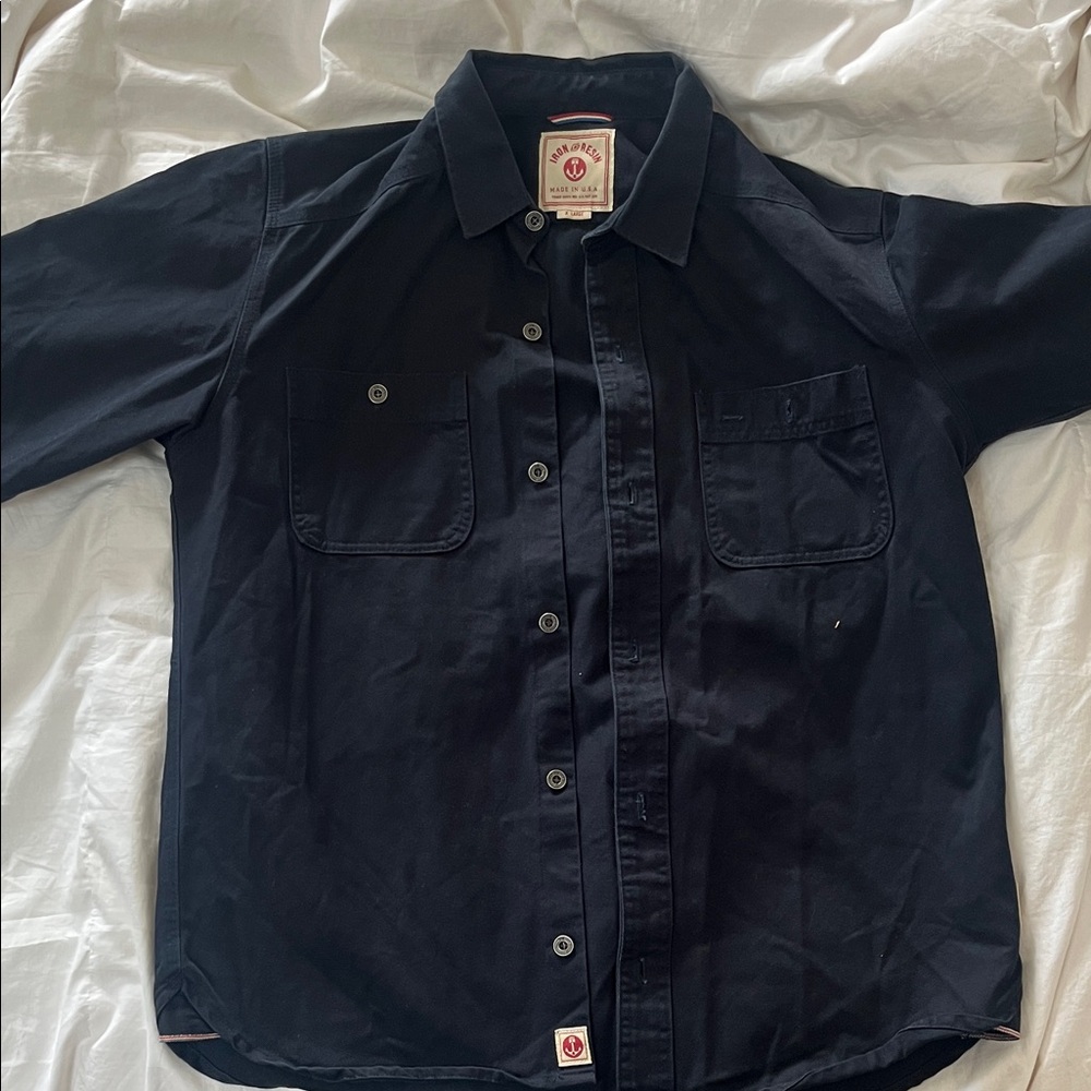 Iron & Resin Dark Navy Button-Down Shirt